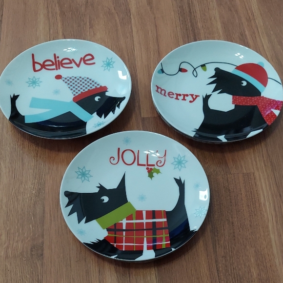 Other - Festive Dog Holiday Plate Set
